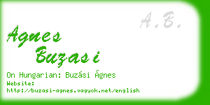 agnes buzasi business card