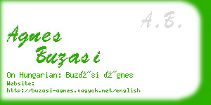 agnes buzasi business card